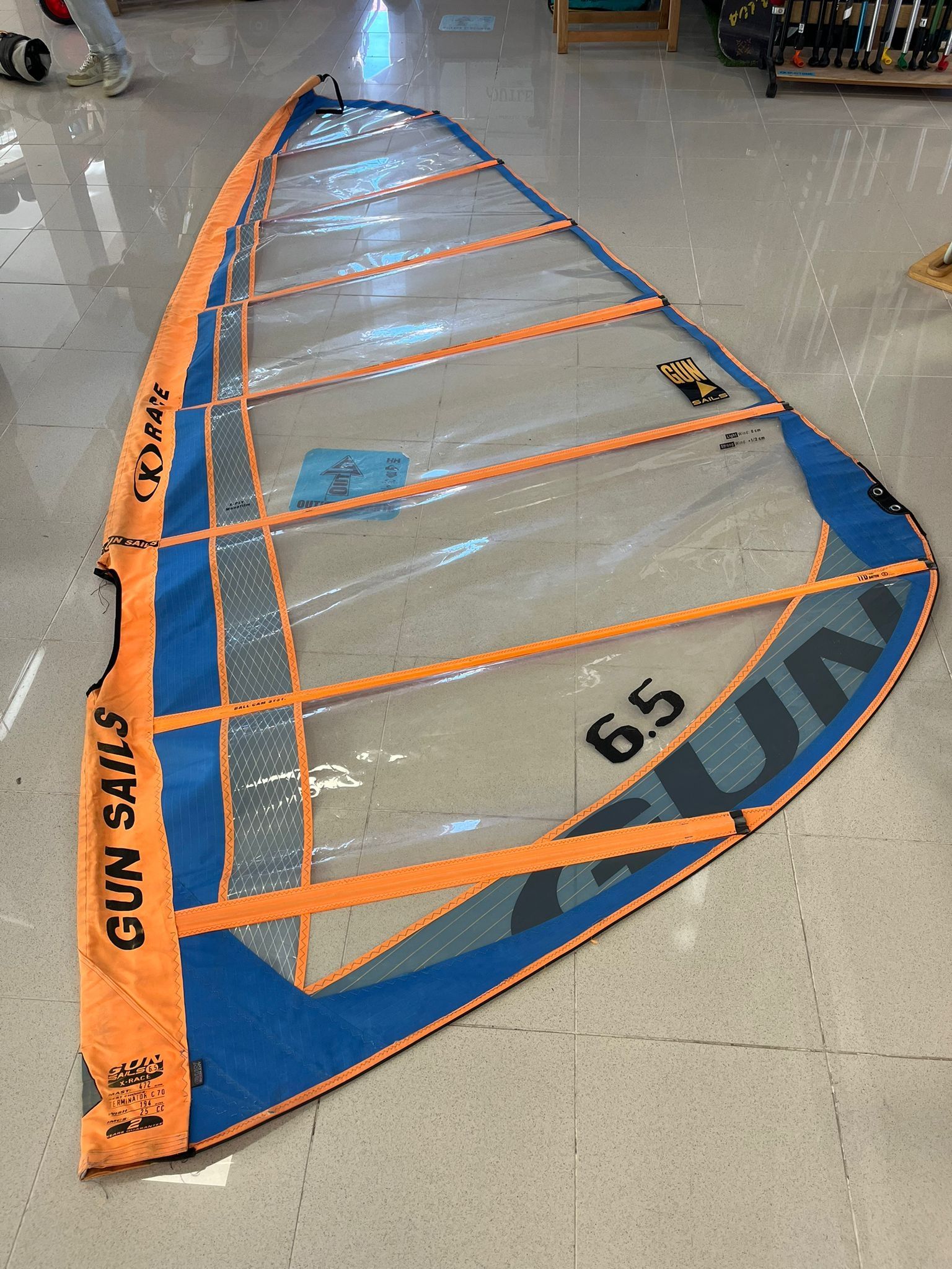 Vela de windsurf segunda mano gun x race 6.5